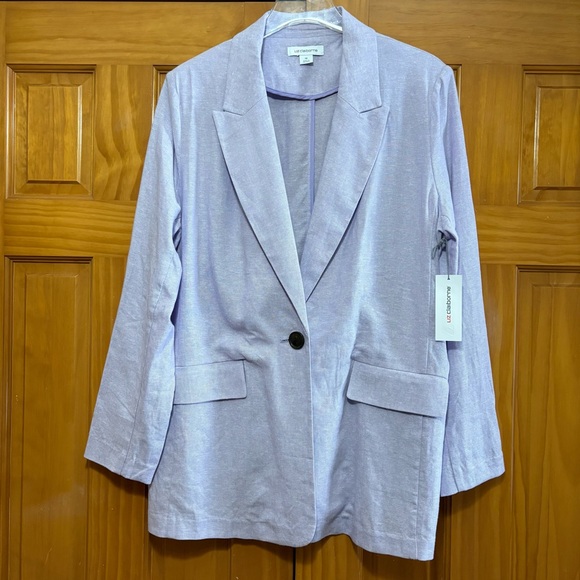 Liz Claiborne Jackets & Blazers - Liz Claiborne Light Purple Linen Blend Blazer NWT